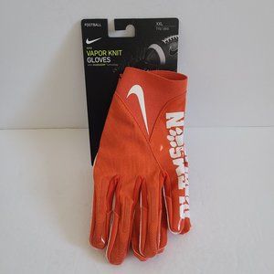 Nike Vapor Knit 4.0 Football Gloves NCAA Clemson Tigers DX4020-809 Size XXL